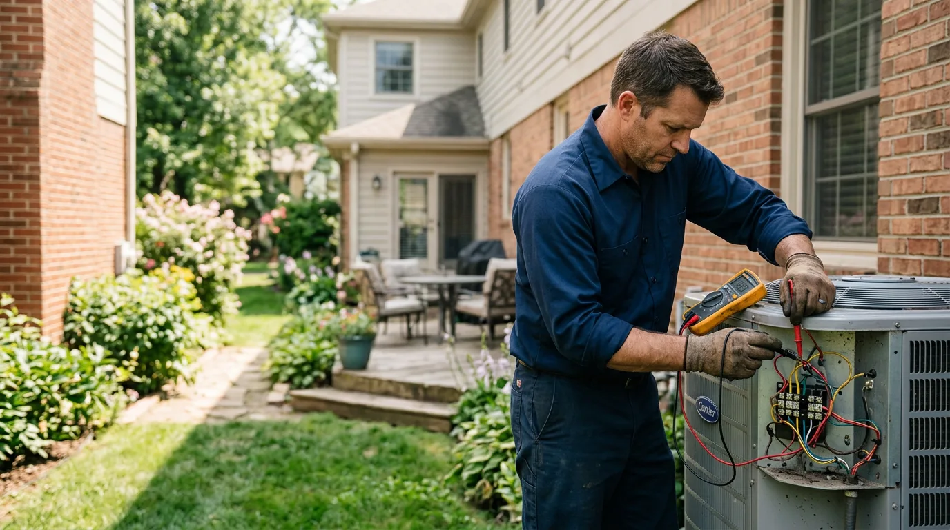 HVAC technician working near Wasco, IL